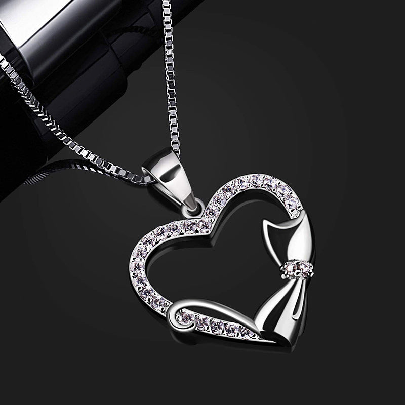 Heartfelt Feline Charm Necklace - My Store