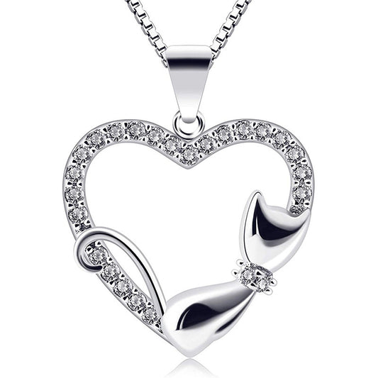 Heartfelt Feline Charm Necklace - My Store