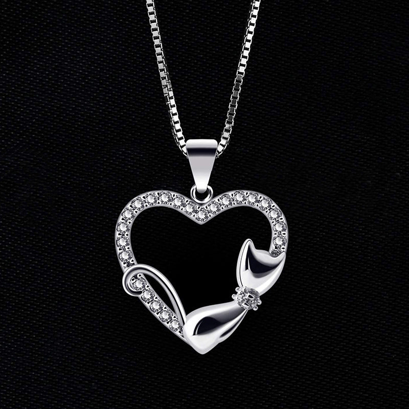 Heartfelt Feline Charm Necklace - My Store