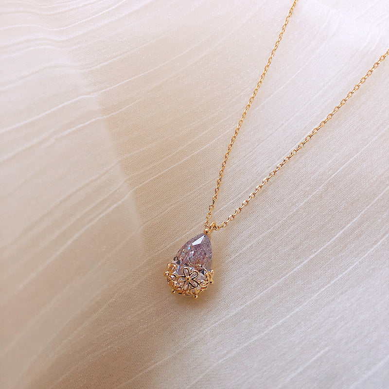 Crystal Tear Drop Necklace - My Store